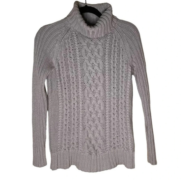 Banana Republic Women's Tan Cotton Chunky Cable Knit Sweater Size Extra Small - Picture 1 of 8
